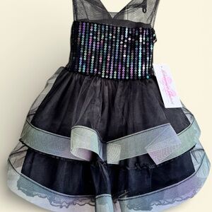 Bonnie Jean Toddler Girls Iridescent Sequin Dress- Pageant/Party Dress SZ: 2T/2